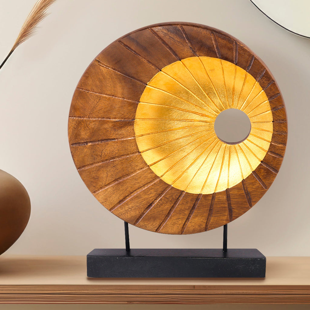 Nature Form – Hand-Carved Wooden Sculpture, Artistic Accent for Home Decor