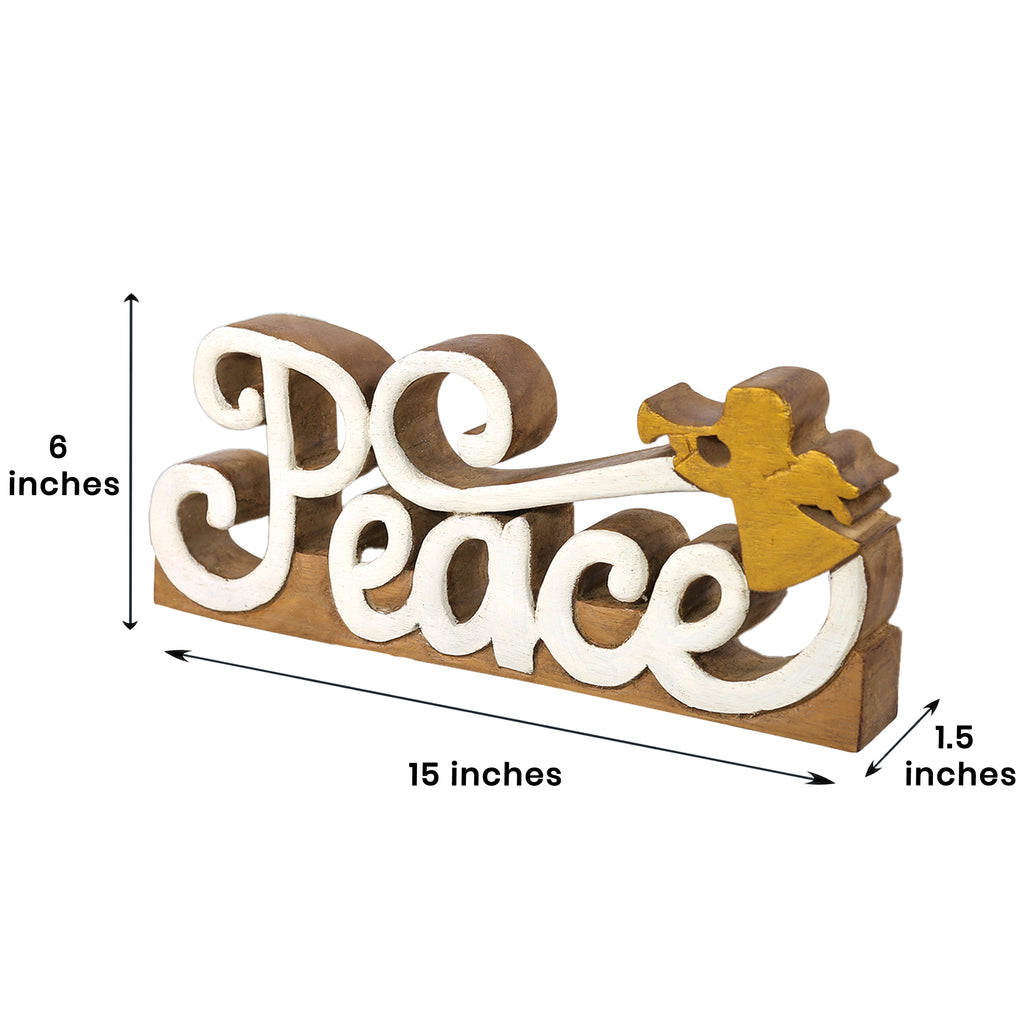Tranquil Peace – Hand-Carved Wooden Sculpture, Symbol of Calm and Harmony