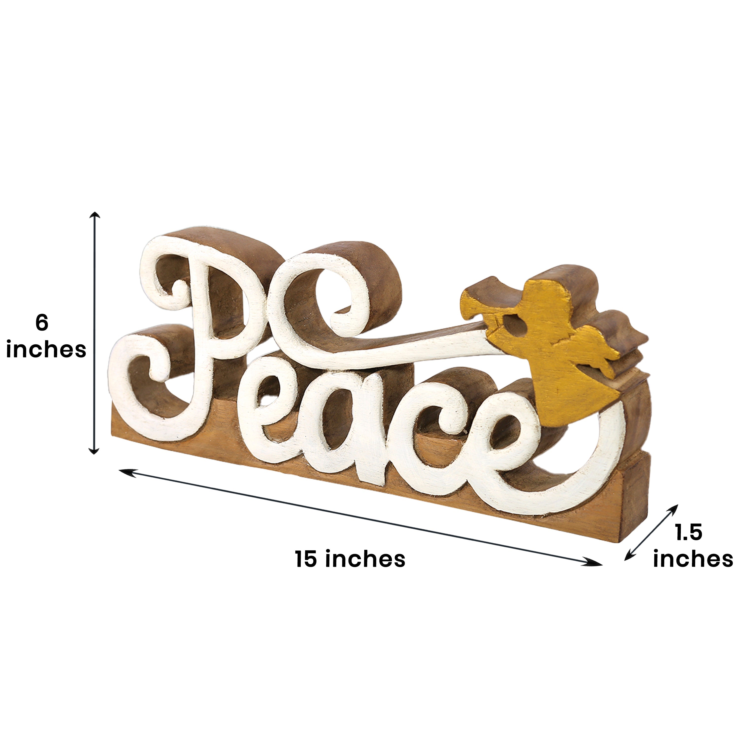 Tranquil Peace – Hand-Carved Wooden Sculpture, Symbol of Calm and Harmony