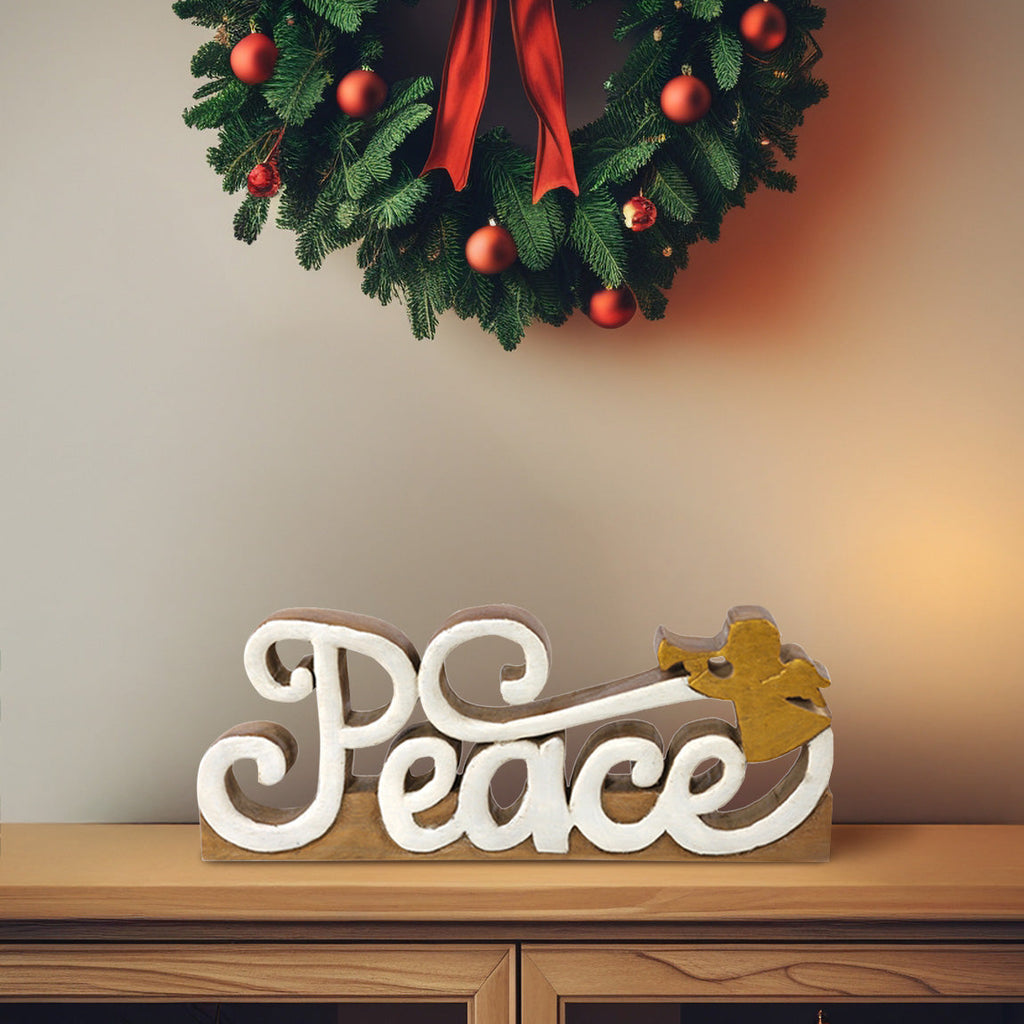 Tranquil Peace – Hand-Carved Wooden Sculpture, Symbol of Calm and Harmony
