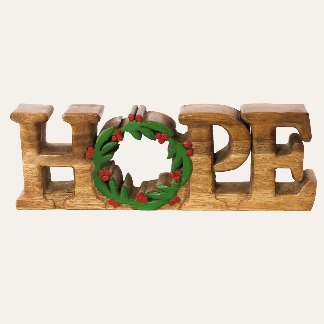 Wooden Hope Sculpture – Endless Hope, Acacia Wood