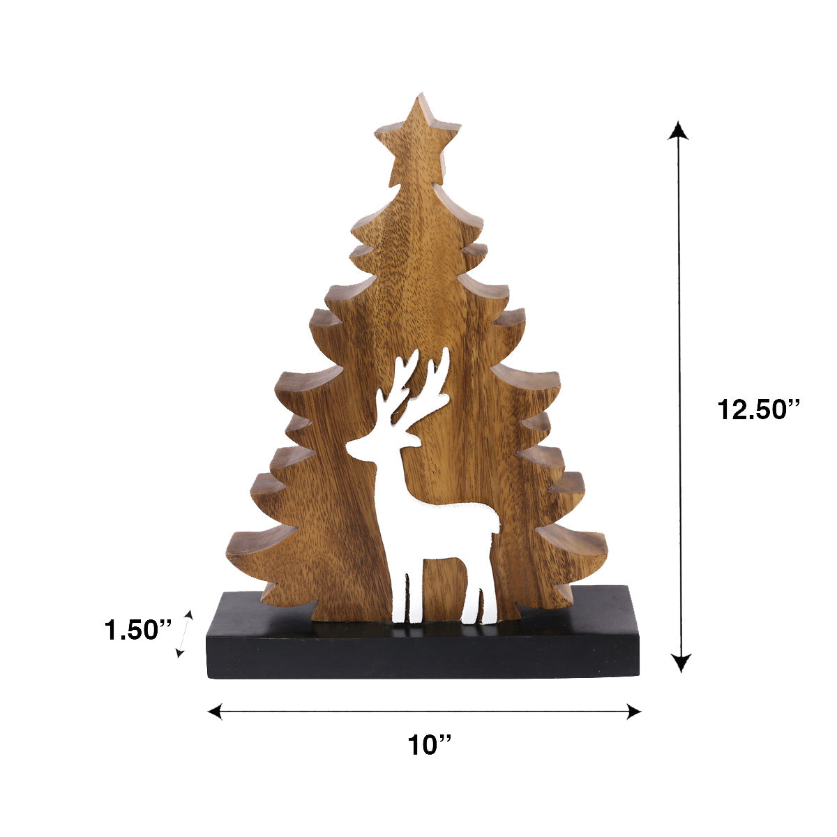 Evergreen Grace – Handmade Wooden Christmas Tree Sculpture, Festive Home Decor