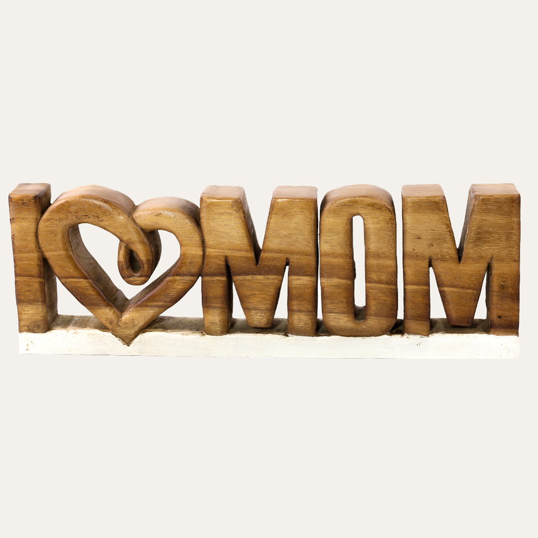 Wooden Mom Plaque – Forever Mom, Acacia Wood