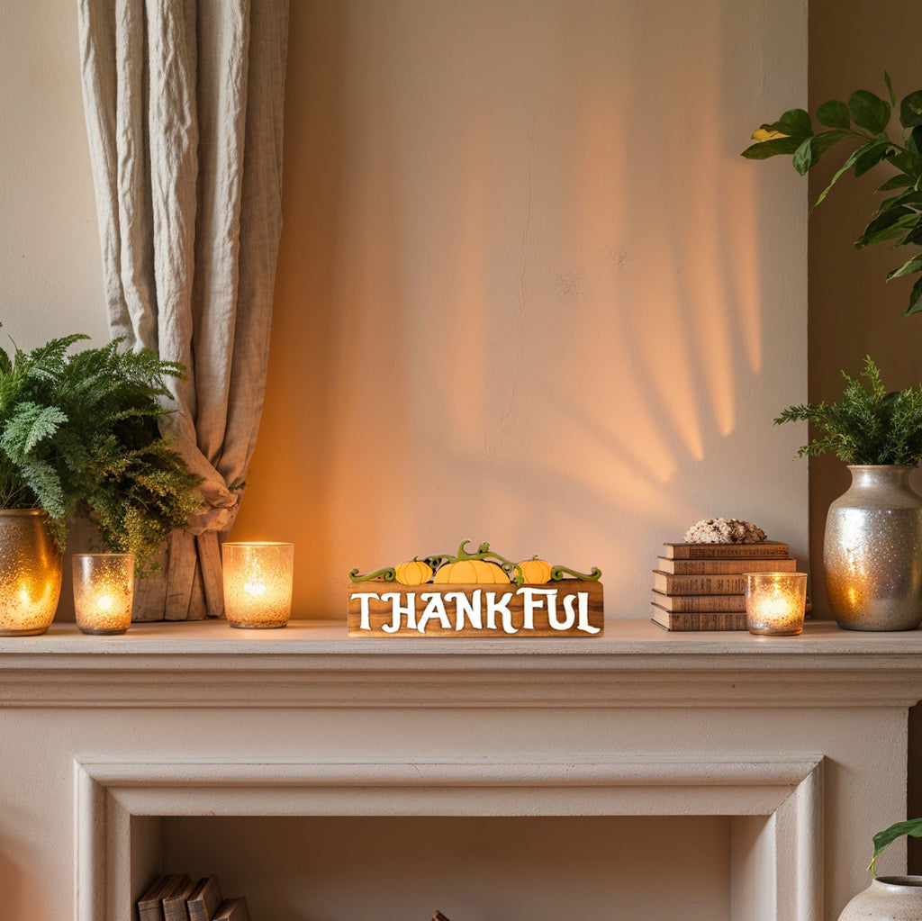 Grateful Heart – Hand-Carved Wooden Sculpture, Handmade Decorative Home Gift