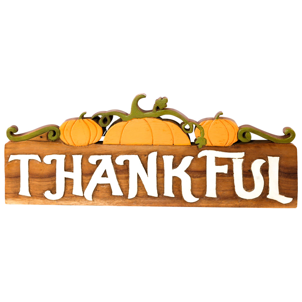 Grateful Heart – Hand-Carved Wooden Sculpture, Handmade Decorative Home Gift