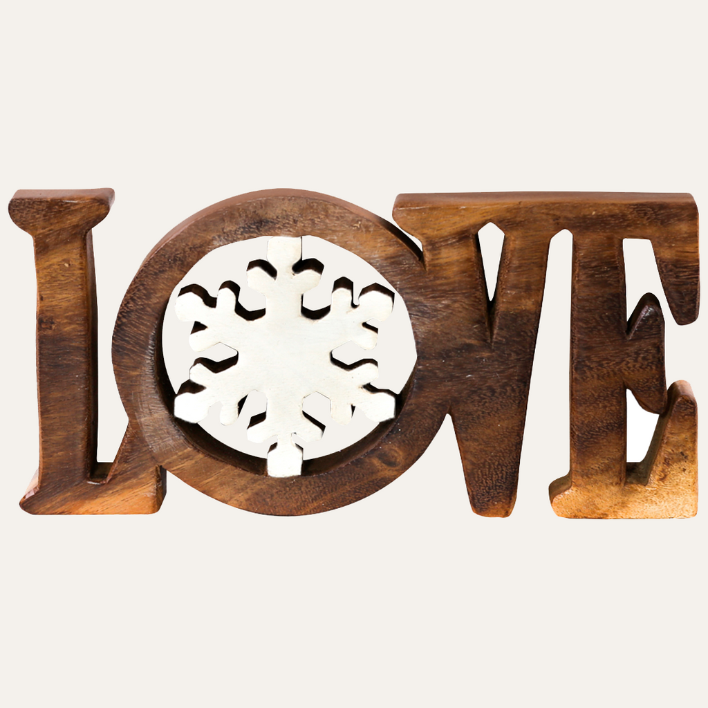 Endless Love – Hand-Carved Wooden Sculpture, Handmade Decorative Home Art
