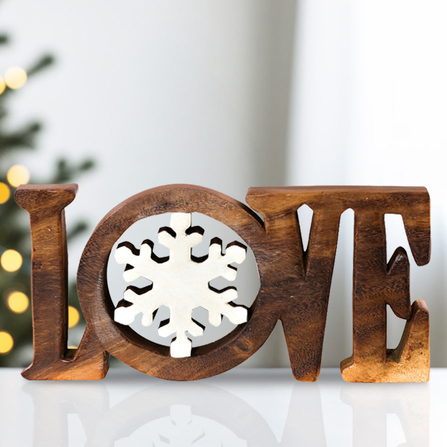 Endless Love – Hand-Carved Wooden Sculpture, Handmade Decorative Home Art