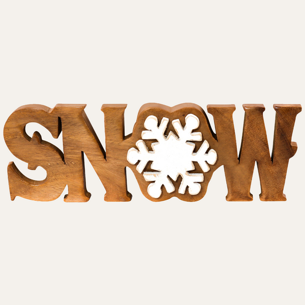 Winter Grace – Hand-Carved Wooden Sculpture, Handmade Seasonal Home Decor