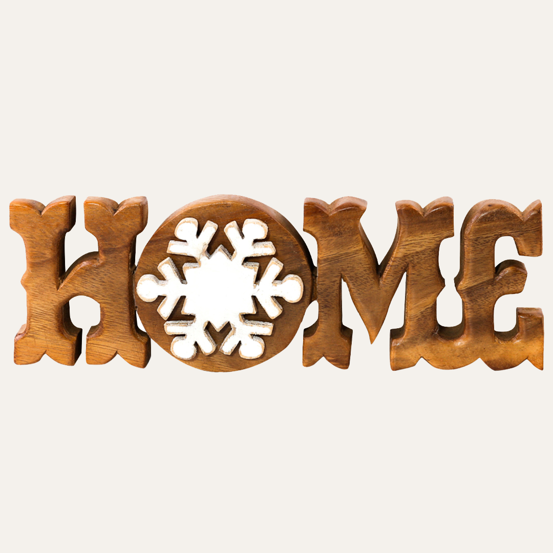 Homestead Harmony – Handmade Wooden Sculpture, Artistic Decorative Home Piece