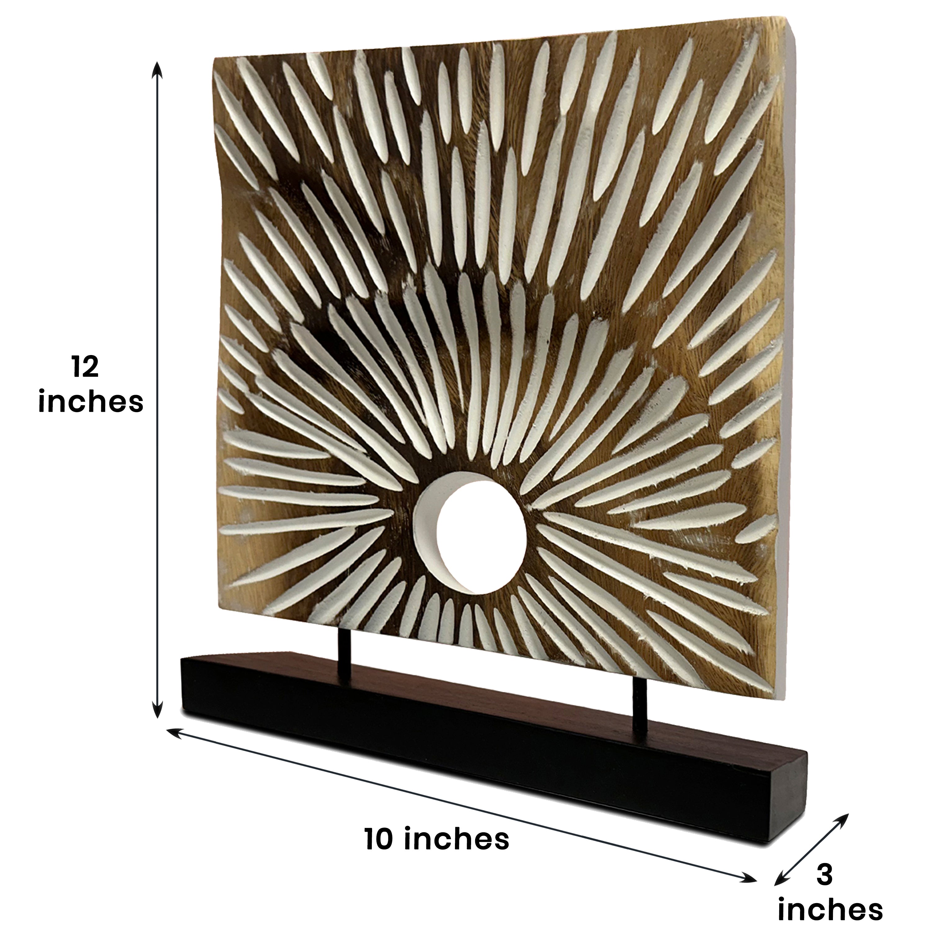 Rustic Essence – Handmade Acacia Wooden Sculpture, Decorative Home Accent
