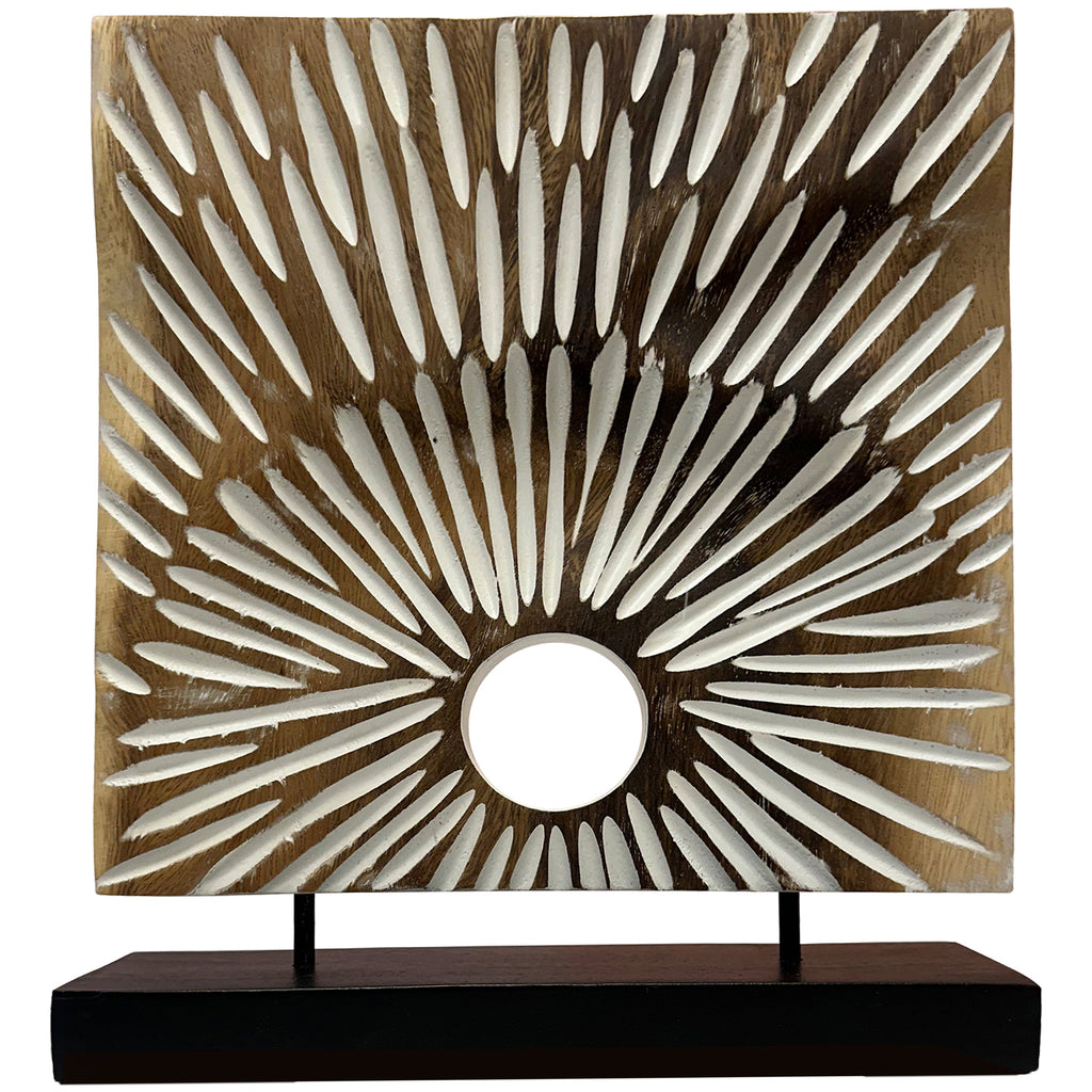 Rustic Essence – Handmade Acacia Wooden Sculpture, Decorative Home Accent