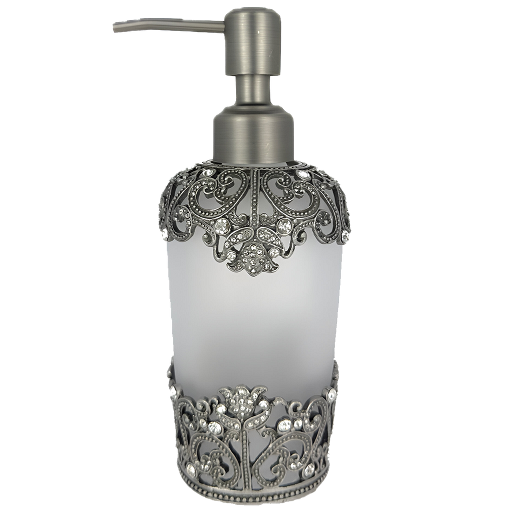 Celestia Glow – Modern Decorative Bathroom Accessory Handmade Soap Dispenser, 9 oz