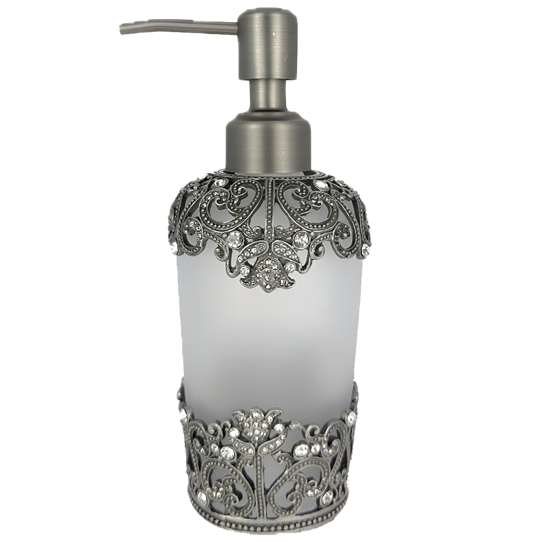 Celestia Glow – Modern Decorative Bathroom Accessory Handmade Soap Dispenser, 9 oz
