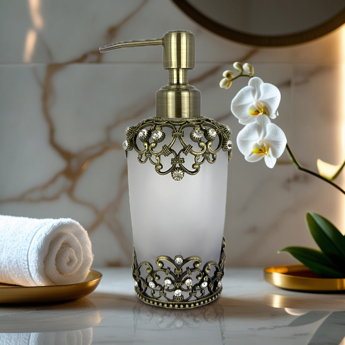 Amara Bliss – Modern Decorative Bathroom Accessory Handmade Soap Dispenser, 9 oz