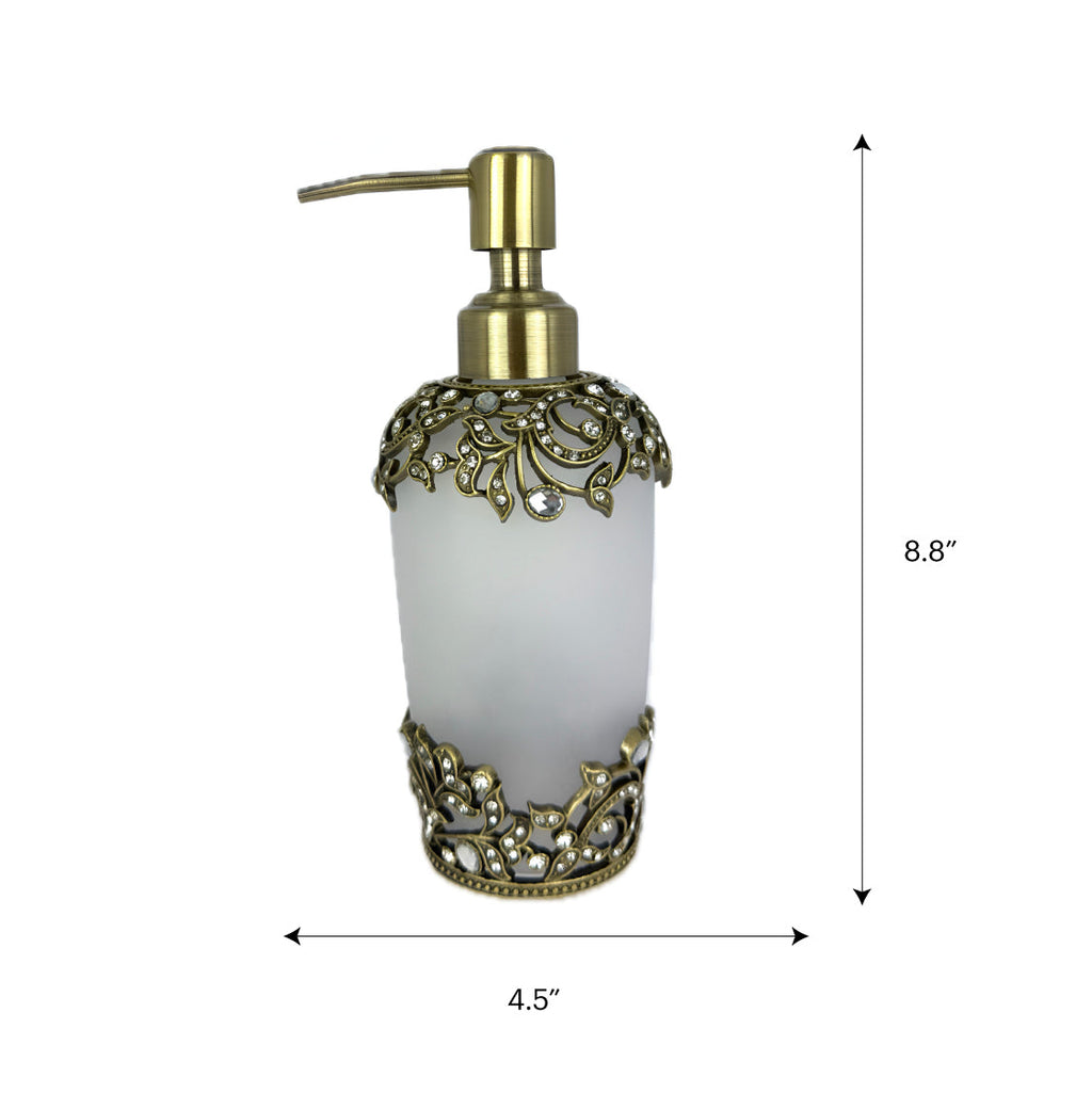 Liora Bloom – Modern Decorative Bathroom Accessory Handmade Soap Dispenser, 9 oz