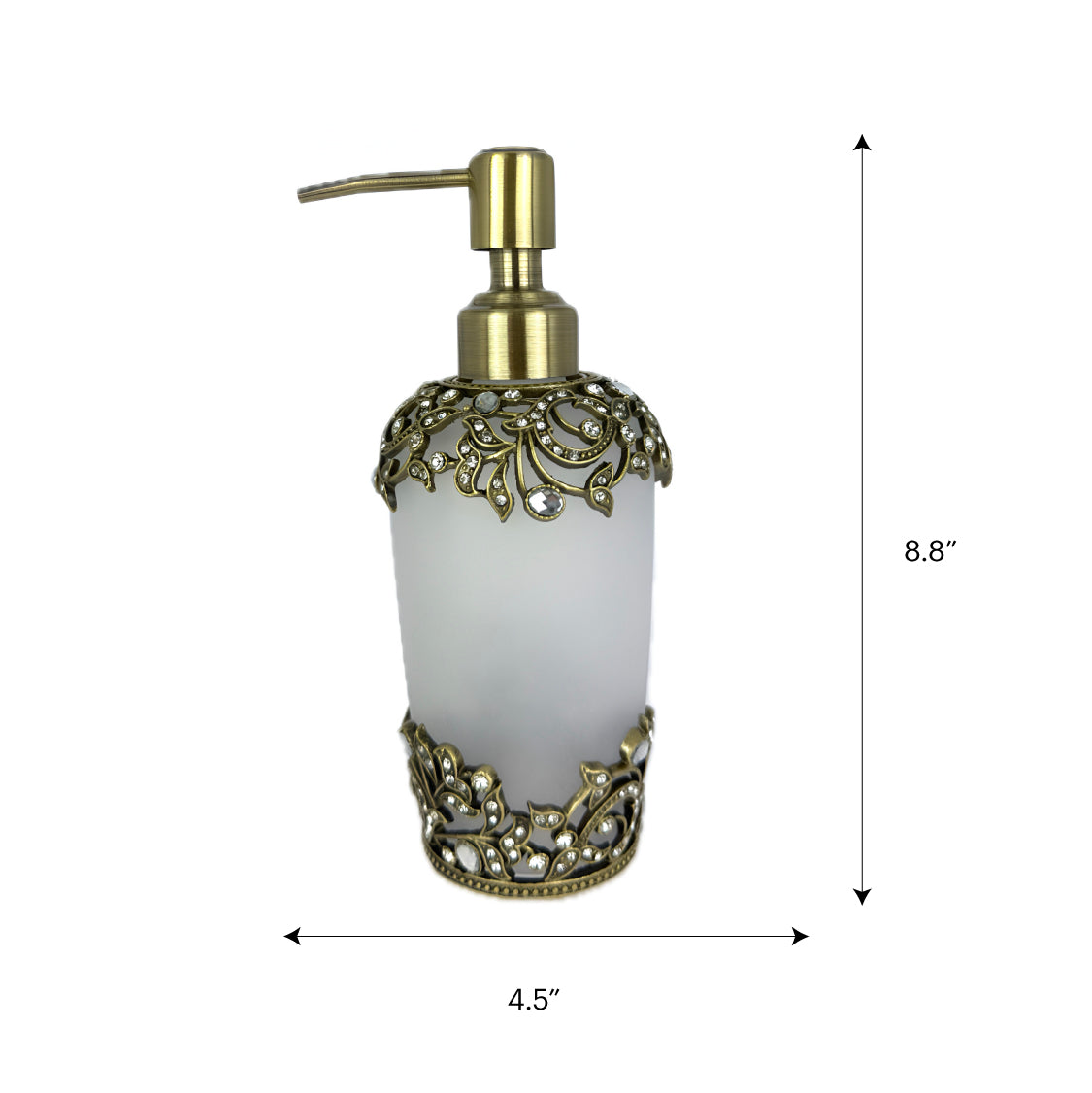 Liora Bloom – Modern Decorative Bathroom Accessory Handmade Soap Dispenser, 9 oz