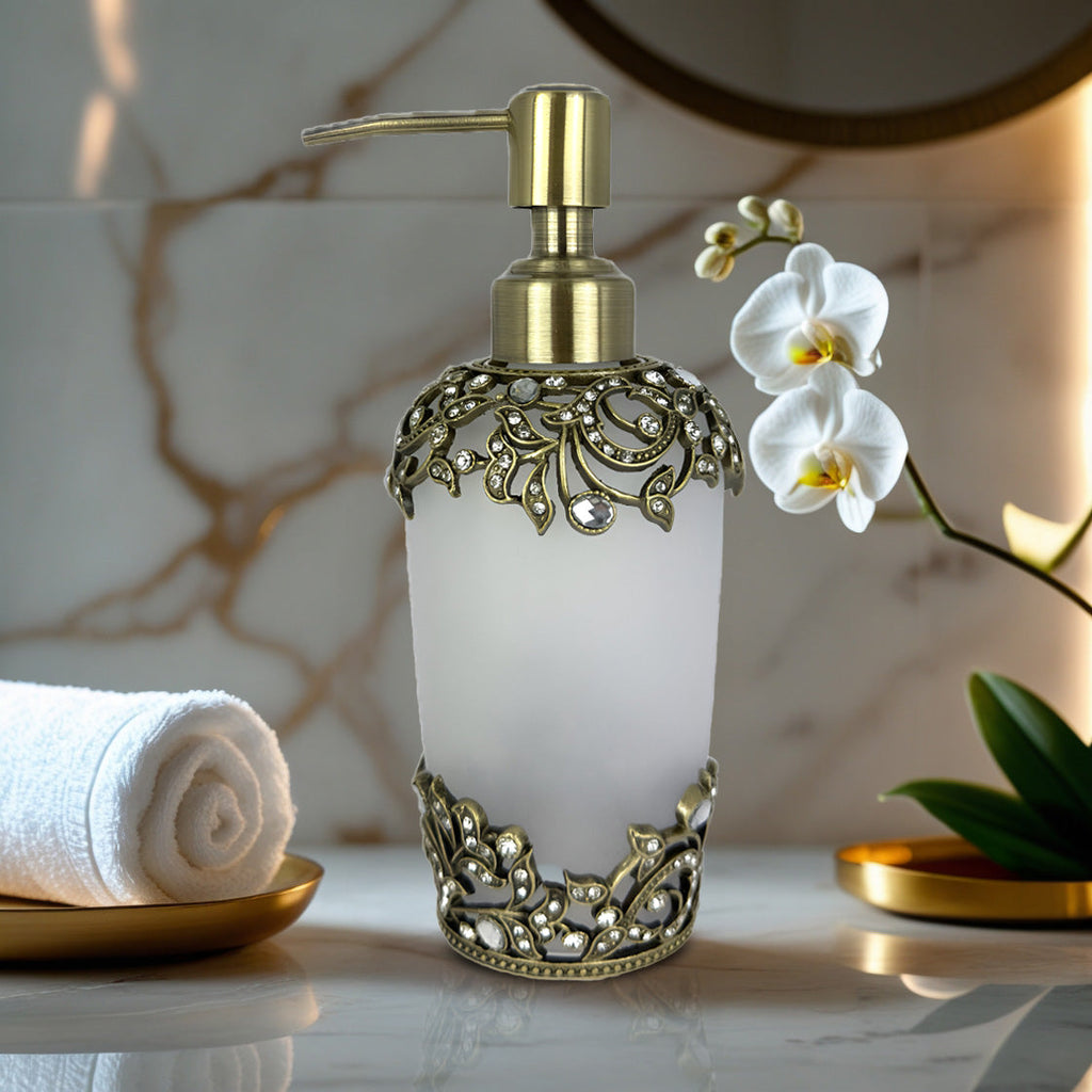 Liora Bloom – Modern Decorative Bathroom Accessory Handmade Soap Dispenser, 9 oz
