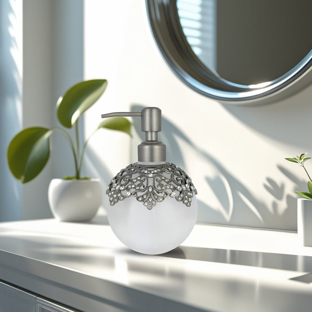 Isolde Essence – Modern Decorative Bathroom Accessory Handmade Soap Dispenser, 12 oz