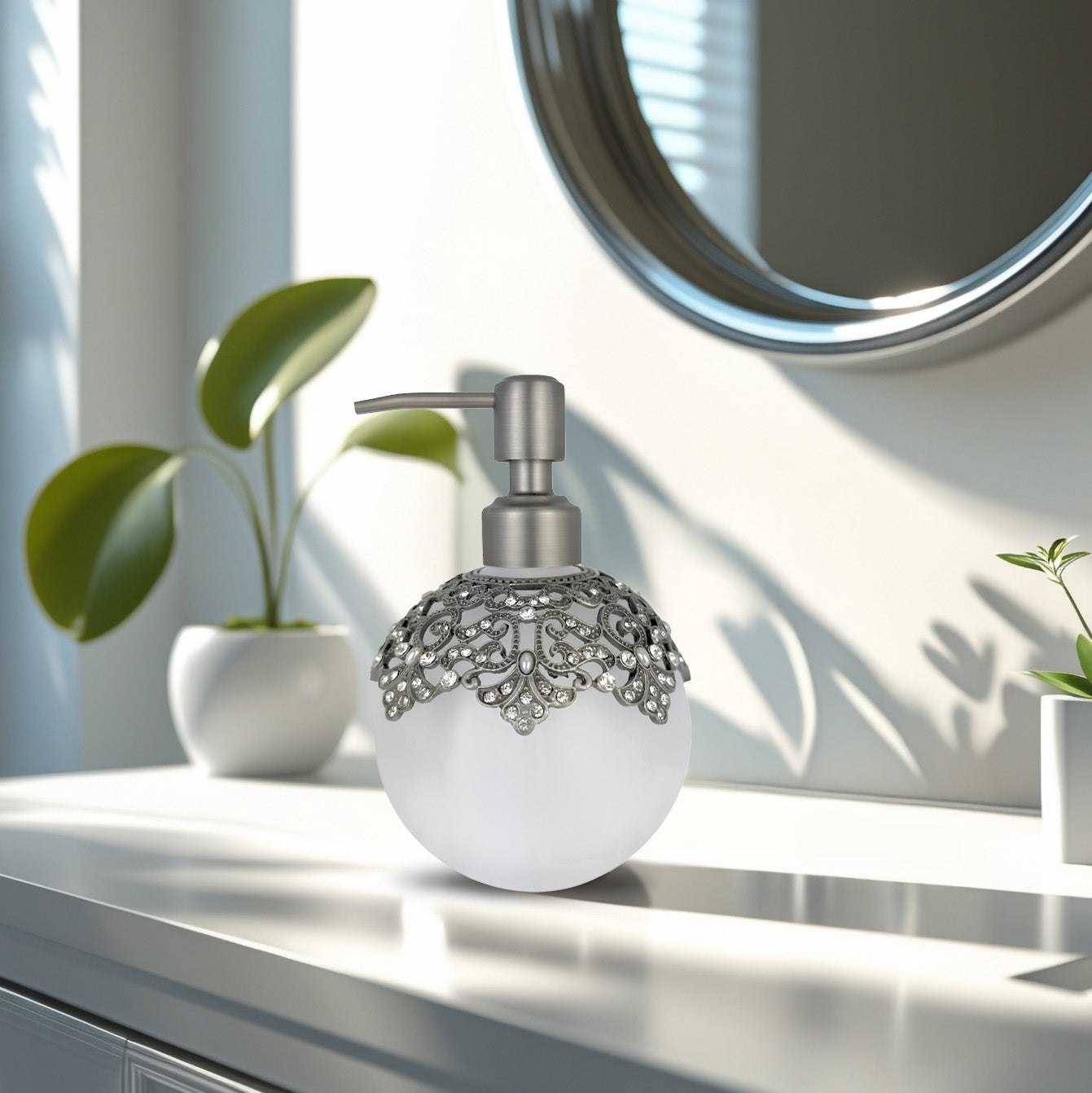 Isolde Essence – Modern Decorative Bathroom Accessory Handmade Soap Dispenser, 12 oz