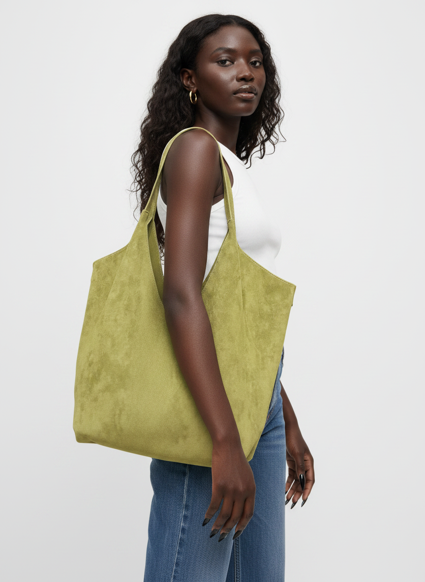 Grounded Suede Casual Tote