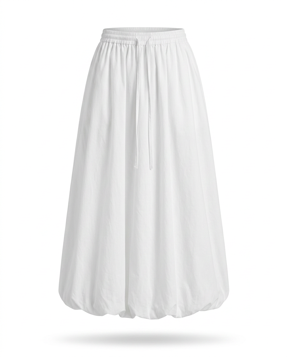Radiant A-Line Polyester Maxi Skirt