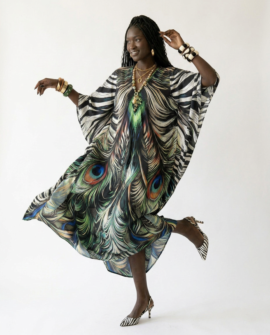 Free Spirit Printed Oversized Kaftan