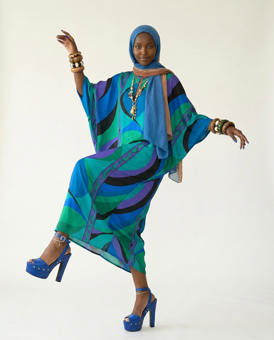 Limitless Printed Maxi Kaftan
