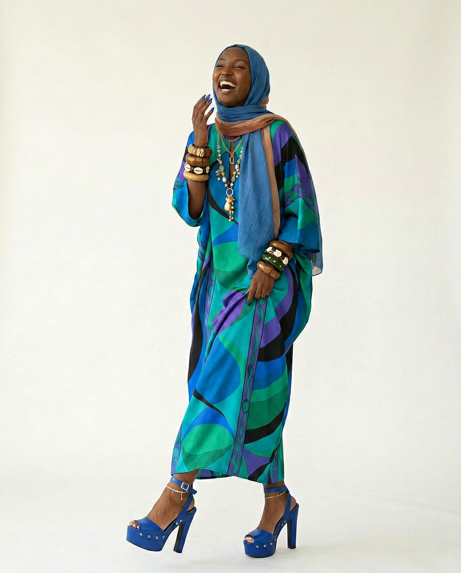 Limitless Printed Maxi Kaftan