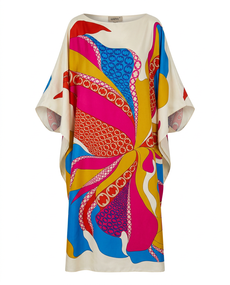 Energetic Printed Loose Kaftan