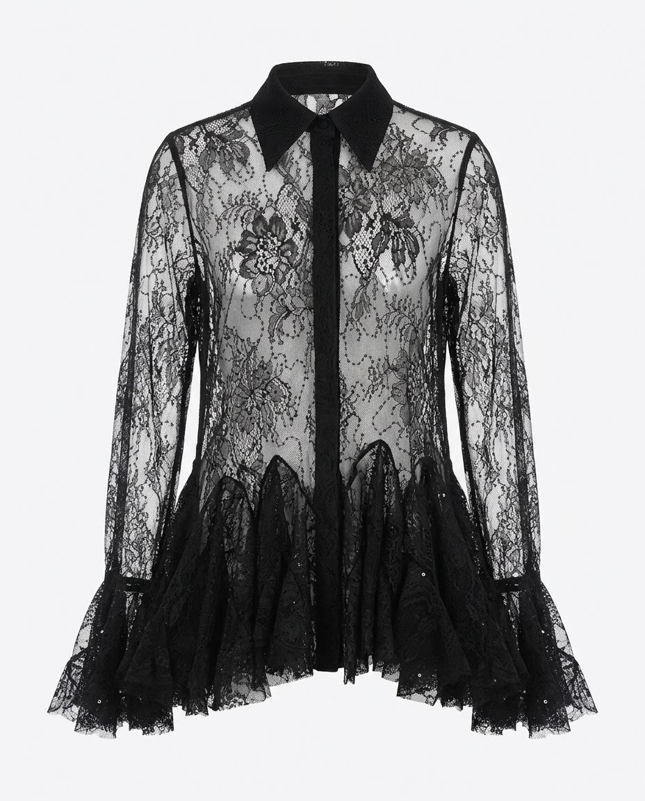 Divine Lace Ruffle Top