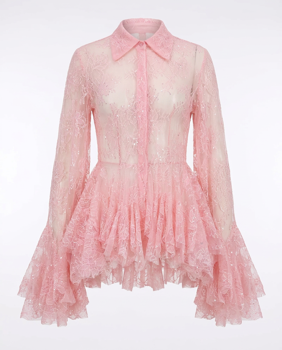 Divine Lace Ruffle Top