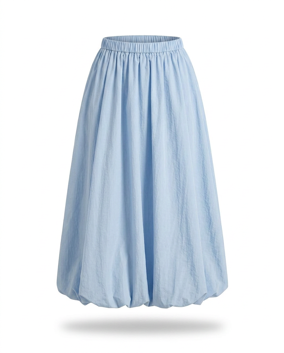 Radiant A-Line Polyester Maxi Skirt