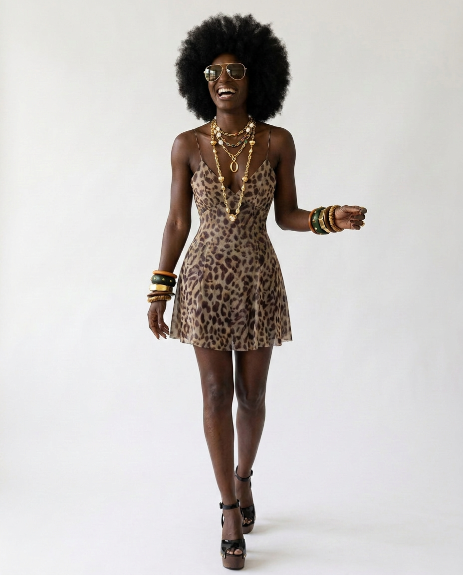 Daring Leopard Print Mini Dress