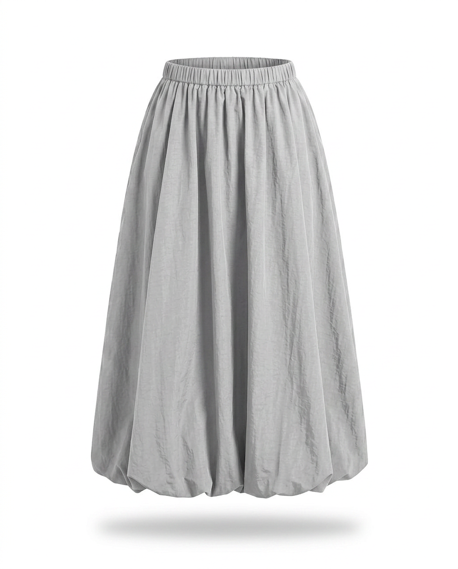 Radiant A-Line Polyester Maxi Skirt