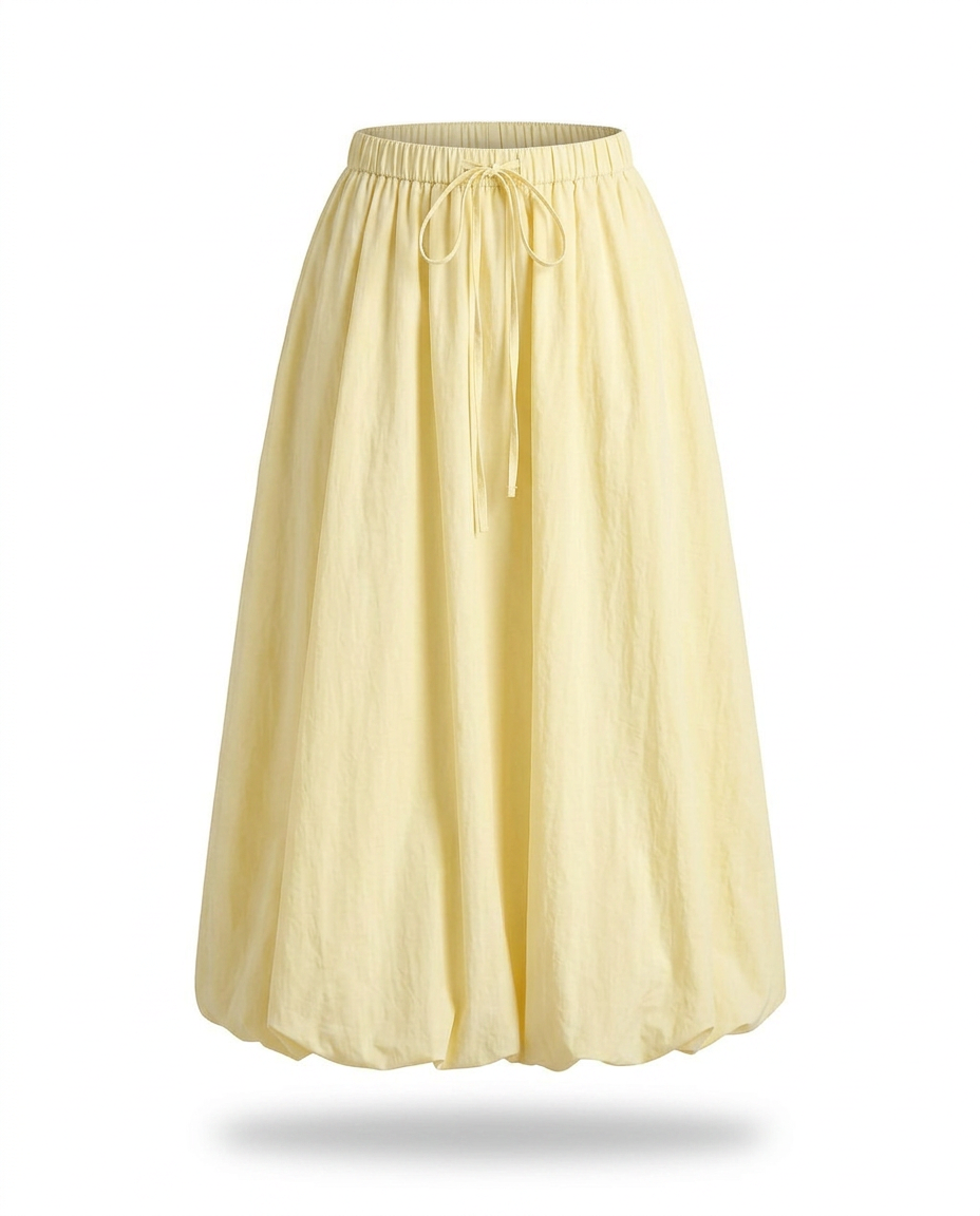 Radiant A-Line Polyester Maxi Skirt