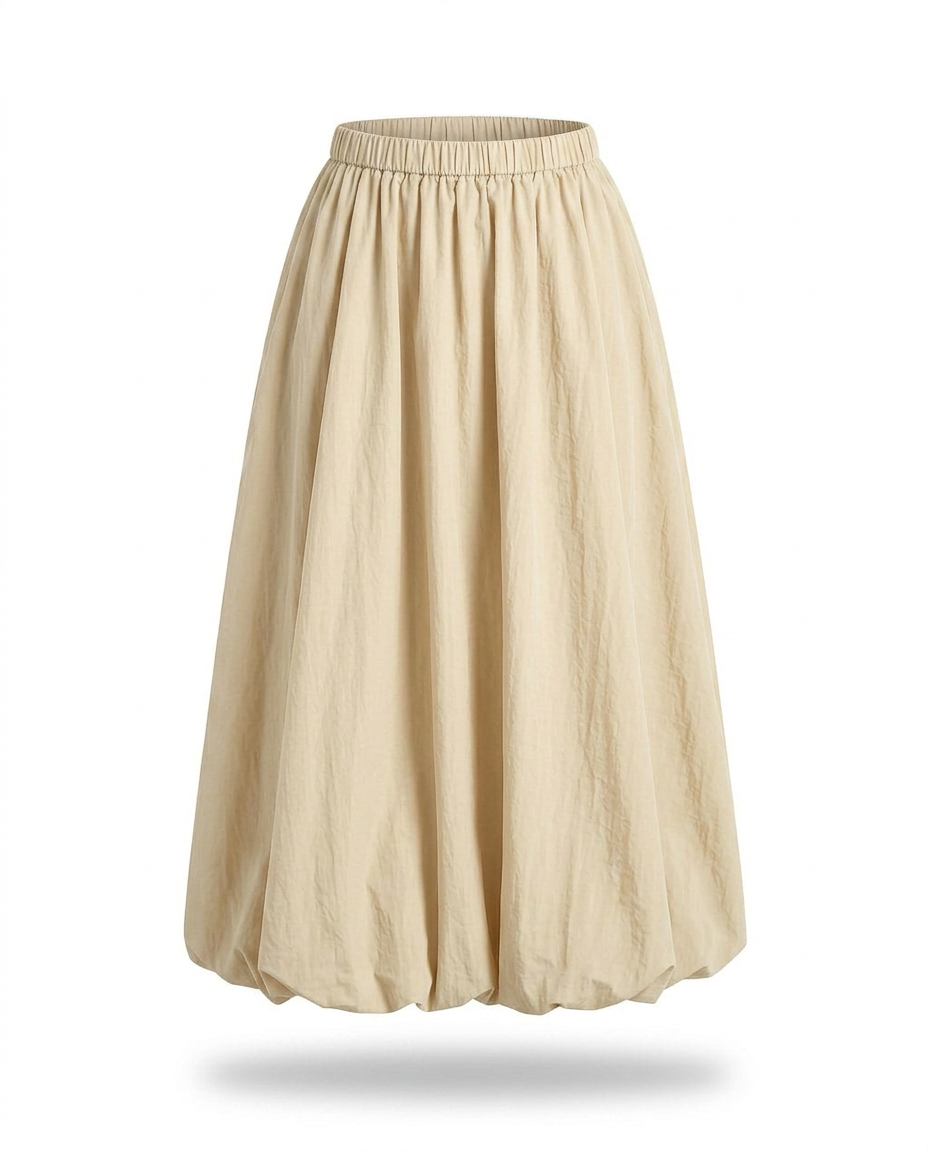 Radiant A-Line Polyester Maxi Skirt