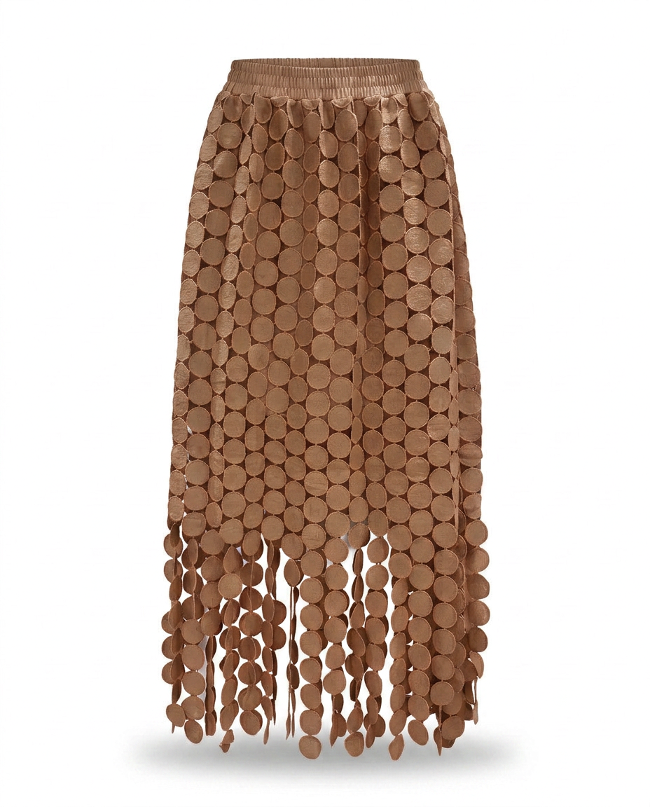 Spirited Tassel Midi Skirt