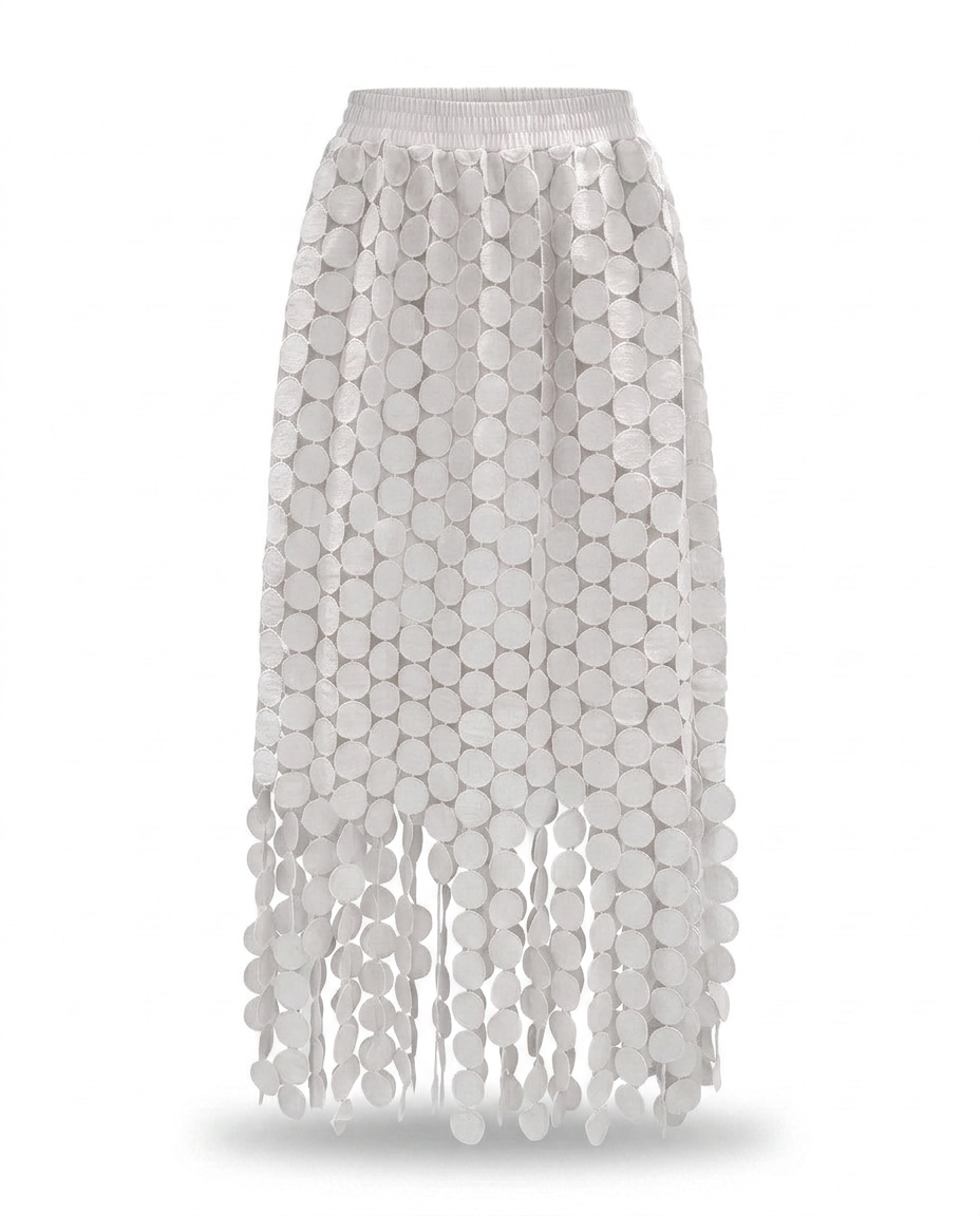 Spirited Tassel Midi Skirt