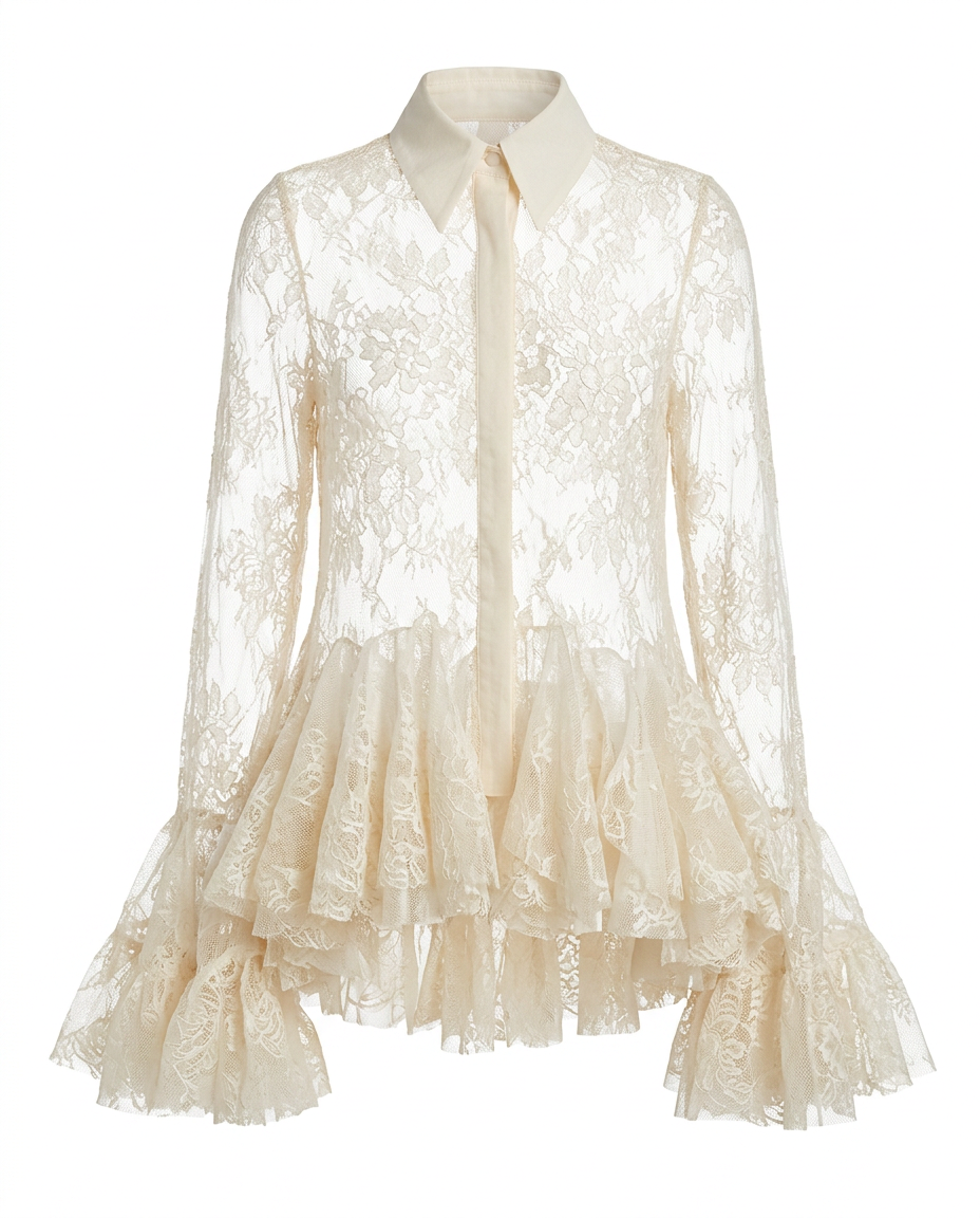 Divine Lace Ruffle Top