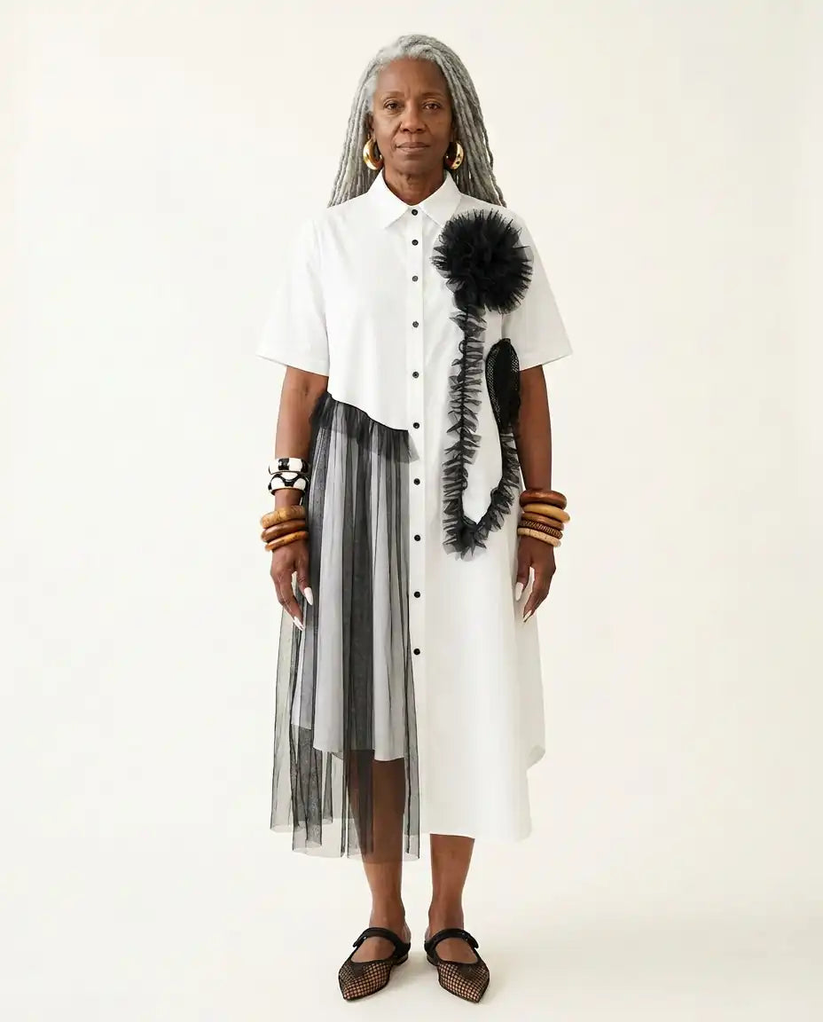 Audacious Mesh Layered Maxi Dress