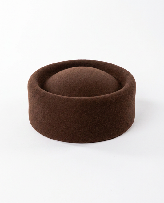 Grounded Wool Felt Pillbox Hat