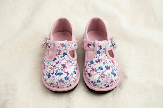 Kids Floral Mary Janes – Breathable Flower Pattern Toddler Dress Shoes