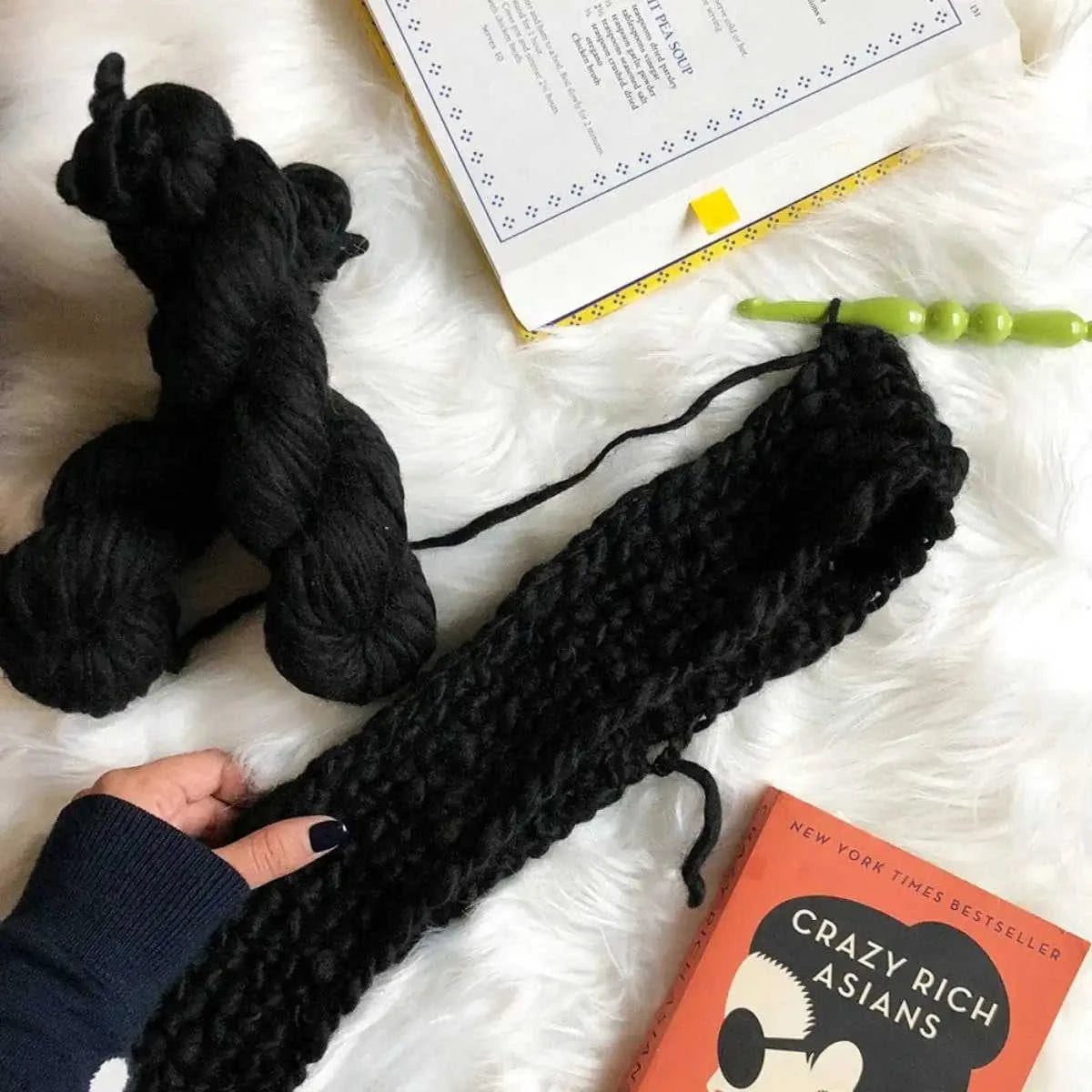 Midnight Scarf Crochet Kit Eco My Home Kits Darn Good Yarn ecomyhome.store United States