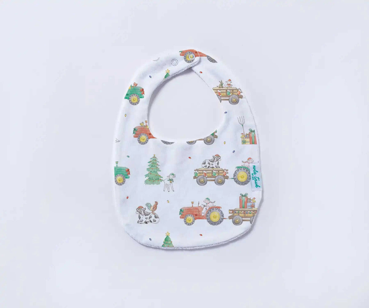 Moo-y Christmas Organic Cotton Christmas Baby Bib Eco My Home Bib Nola Tawk ecomyhome.store United States