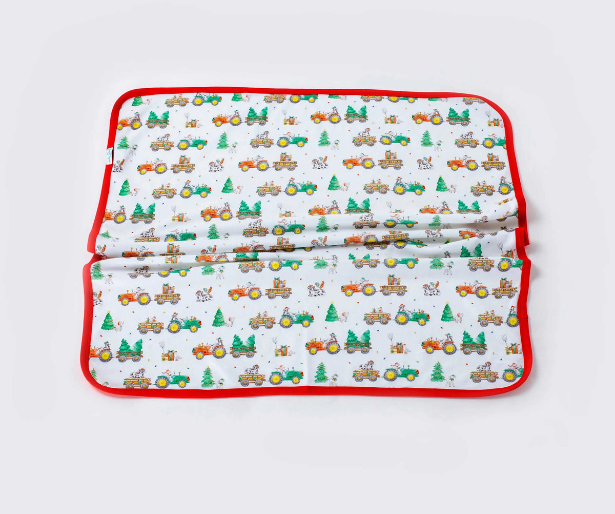Moo-y Christmas Organic Cotton Christmas Baby Blanket Eco My Home Blanket Nola Tawk ecomyhome.store United States