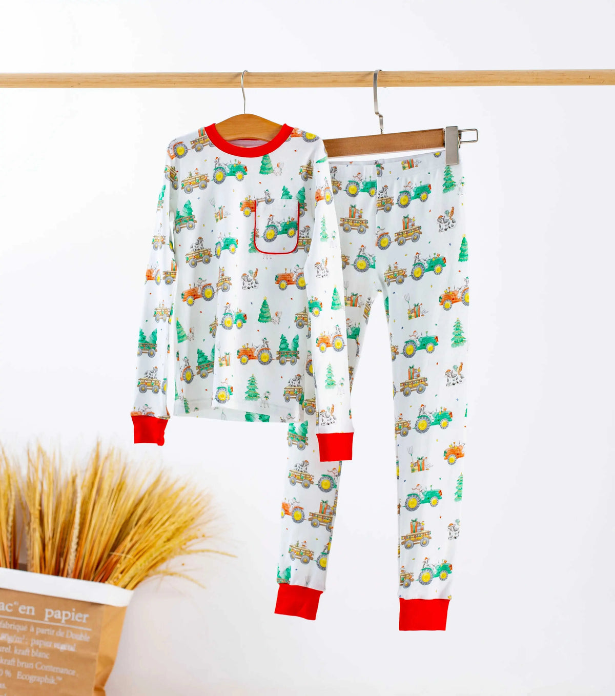 Moo-y Christmas Organic Cotton Christmas Kids Pajamas Eco My Home Pajama Set Nola Tawk ecomyhome.store United States