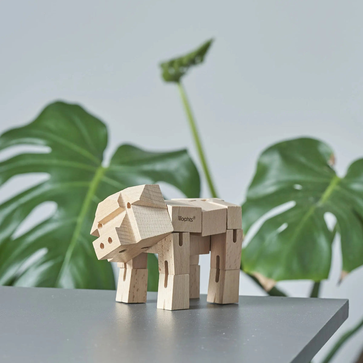 Morphits® Modern Wooden Pig Decor – Interactive Puzzle & Art Piece