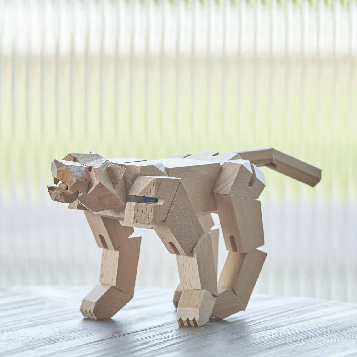 Morphits® Modern Wooden Tiger Decor – Interactive Puzzle & Art Piece