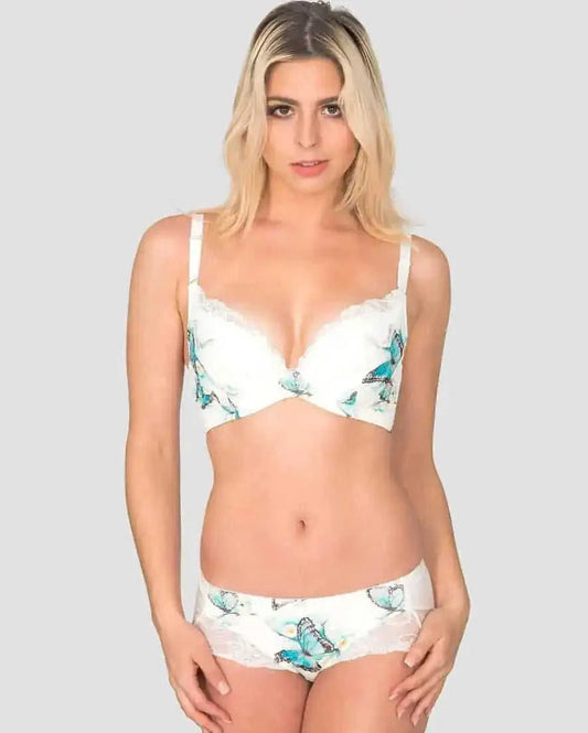 Morpho - Bendable Wire Silk & Organic Cotton Bra Eco My Home Bras Salty Season LLC ecomyhome.store United States