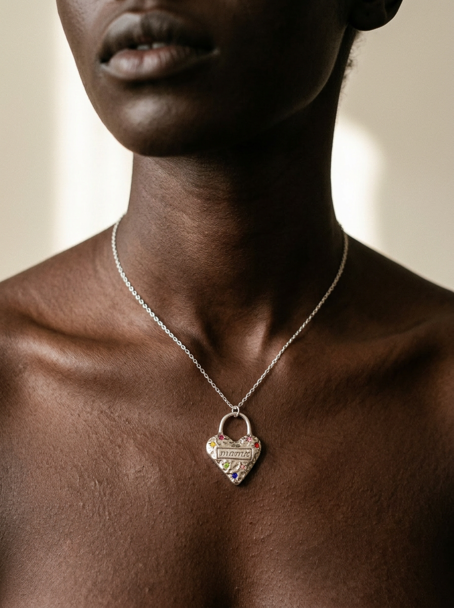 Cherished Gold Zircon Heart Necklace